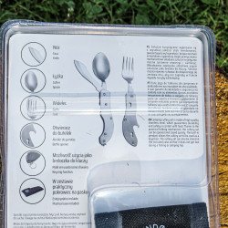 Sztućce turystyczne 4w1 – składane ze stali nierdzewnej z etui